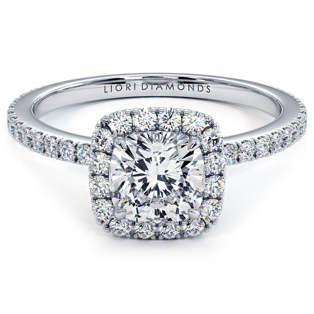 HRR273 High Setting Round cut Solitaire Diamond Ring | Shining Diamonds®